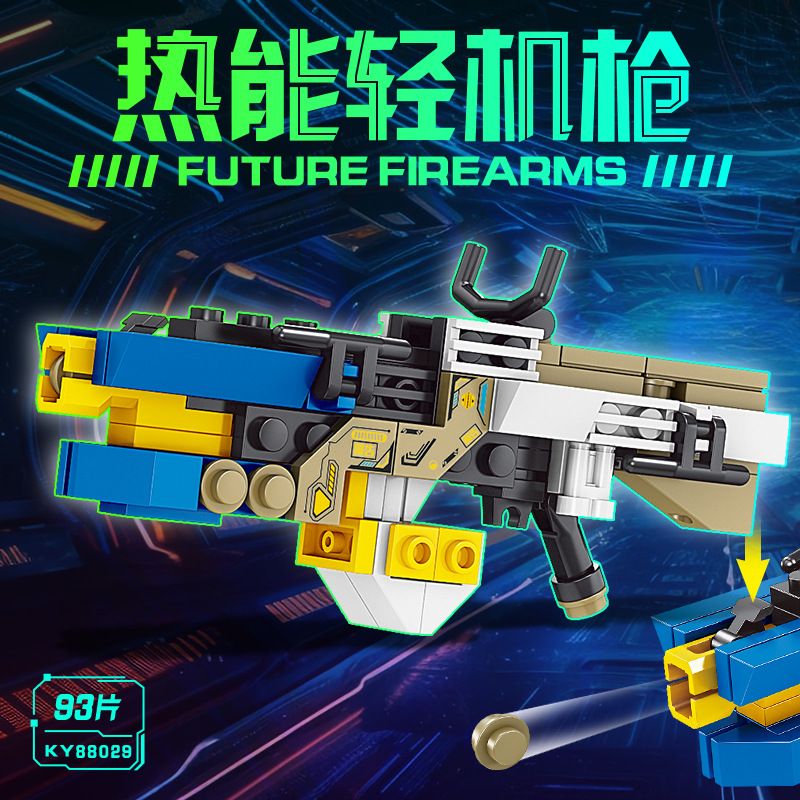 Kazi KY88029 88029 non  SÚNG CẦM TAY TRONG TƯƠNG LAI MÁY NHIỆT NHẸ bộ đồ chơi xếp lắp ráp ghép mô hình Gun FUTURE FIREARMS 93 khối