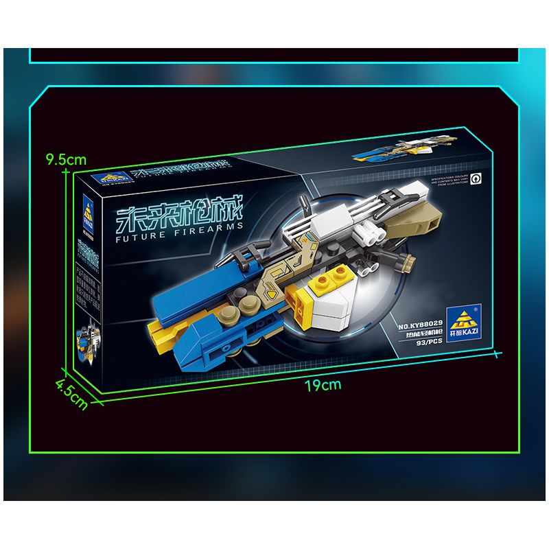 Kazi KY88029 88029 non  SÚNG CẦM TAY TRONG TƯƠNG LAI MÁY NHIỆT NHẸ bộ đồ chơi xếp lắp ráp ghép mô hình Gun FUTURE FIREARMS 93 khối