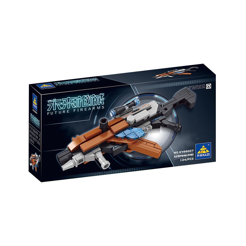 Kazi KY88027 88027 non  SÚNG CẦM TAY TRONG TƯƠNG LAI TRƯỜNG NĂNG LƯỢNG ĐIỆN NHẸ bộ đồ chơi xếp lắp ráp ghép mô hình Gun FUTURE FIREARMS 124 khối
