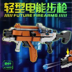 Kazi KY88027 88027 non  SÚNG CẦM TAY TRONG TƯƠNG LAI TRƯỜNG NĂNG LƯỢNG ĐIỆN NHẸ bộ đồ chơi xếp lắp ráp ghép mô hình Gun FUTURE FIREARMS 124 khối