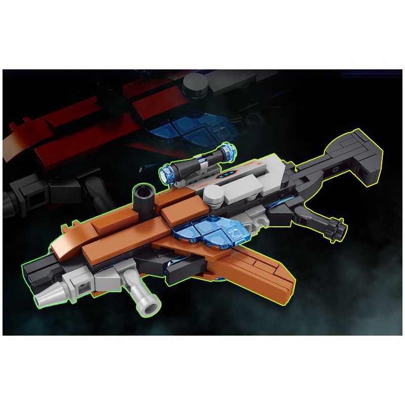 Kazi KY88027 88027 non  SÚNG CẦM TAY TRONG TƯƠNG LAI TRƯỜNG NĂNG LƯỢNG ĐIỆN NHẸ bộ đồ chơi xếp lắp ráp ghép mô hình Gun FUTURE FIREARMS 124 khối