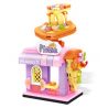 SEMBO 601125 non  CỬA HÀNG PIZZA LỤC TÂN bộ đồ chơi xếp lắp ráp ghép mô hình 145 khối