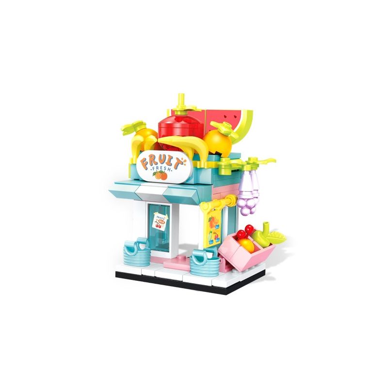 SEMBO 601123 non  TRÁI CÂY ĐẦY MÀU SẮC VÀ DỄ THƯƠNG bộ đồ chơi xếp lắp ráp ghép mô hình FRUIT 126 khối