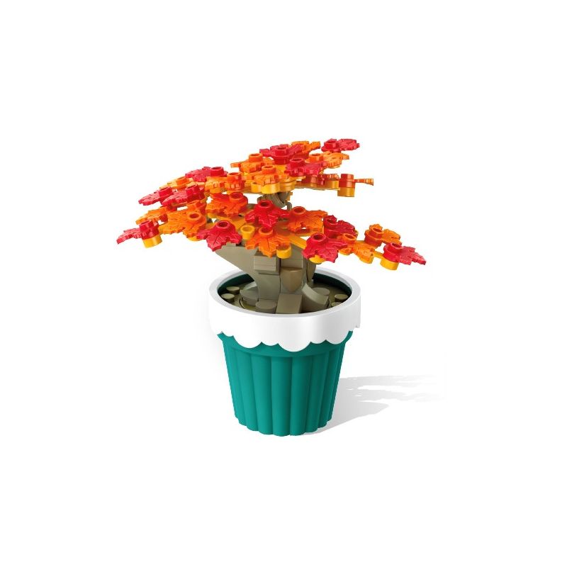 SEMBO 611064 non Lego CHẬU CÂY DỄ THƯƠNG MAPLE CUP bộ đồ chơi xếp lắp ráp ghép mô hình Flowers Hoa 91 khối