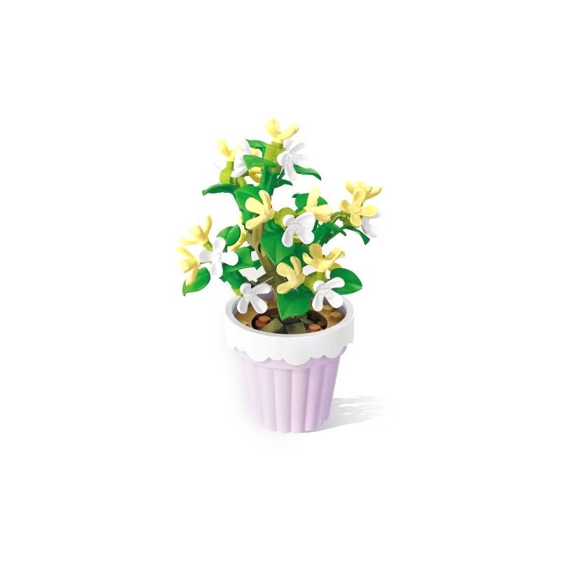 SEMBO 611063 non Lego CHẬU CÂY DỄ THƯƠNG JINGUI CUTE CUP bộ đồ chơi xếp lắp ráp ghép mô hình Flowers Hoa 101 khối