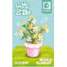 SEMBO 611063 non  CHẬU CÂY DỄ THƯƠNG JINGUI CUTE CUP bộ đồ chơi xếp lắp ráp ghép mô hình Flowers Hoa 101 khối