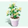 SEMBO 611063 non  CHẬU CÂY DỄ THƯƠNG JINGUI CUTE CUP bộ đồ chơi xếp lắp ráp ghép mô hình Flowers Hoa 101 khối