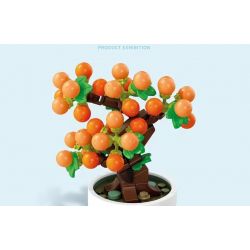 SEMBO 611062 non  CHẬU CÂY DỄ THƯƠNG CHIẾC CỐC YUANYUANGUO bộ đồ chơi xếp lắp ráp ghép mô hình Flowers Hoa 142 khối