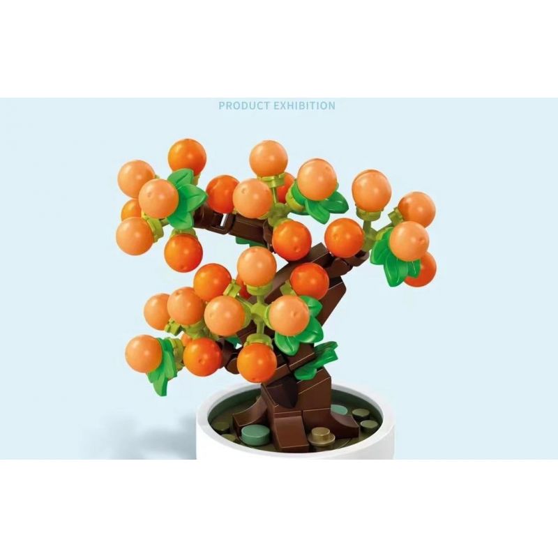 SEMBO 611062 non  CHẬU CÂY DỄ THƯƠNG CHIẾC CỐC YUANYUANGUO bộ đồ chơi xếp lắp ráp ghép mô hình Flowers Hoa 142 khối