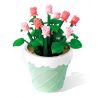 SEMBO 611060 non  CHẬU CÂY DỄ THƯƠNG CỐC HOA HỒNG bộ đồ chơi xếp lắp ráp ghép mô hình Flowers 67 khối