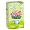 SEMBO 611060 non  CHẬU CÂY DỄ THƯƠNG CỐC HOA HỒNG bộ đồ chơi xếp lắp ráp ghép mô hình Flowers 67 khối