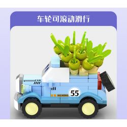 SEMBO 611053 non  CỬA HÀNG HOA KHỐI NGỌC TRAI bộ đồ chơi xếp lắp ráp ghép mô hình Flowers 168 khối