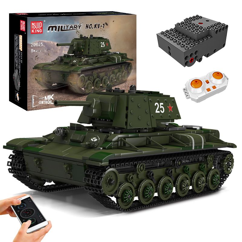 MouldKing 20025 Mould King 20025 non  XE TĂNG HẠNG NẶNG KV-1 bộ đồ chơi xếp lắp ráp ghép mô hình Military Army KV-1 HEAVY TANK Quân Sự Bộ Đội