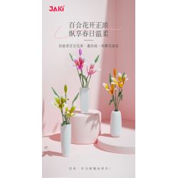 JAKI JK26103 26103 non  TẠP CHÍ THỰC VẬT HOA HUỆ NEON bộ đồ chơi xếp lắp ráp ghép mô hình Flowers PLANTE DOUBLE RAINBOW