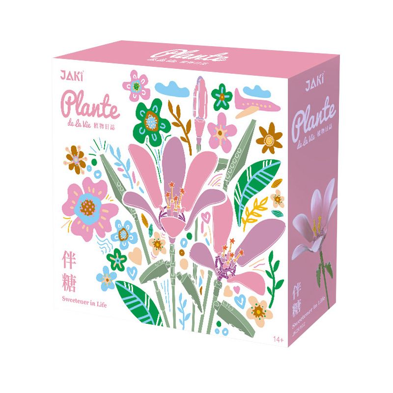 JAKI JK26102 26102 non  NHẬT KÝ THỰC VẬT HOA HUỆ VỚI ĐƯỜNG bộ đồ chơi xếp lắp ráp ghép mô hình Flowers PLANTE SWEETENER IN LIFE
