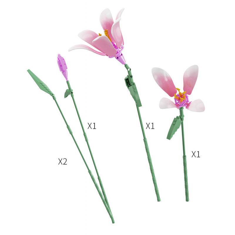 JAKI JK26102 26102 non  NHẬT KÝ THỰC VẬT HOA HUỆ VỚI ĐƯỜNG bộ đồ chơi xếp lắp ráp ghép mô hình Flowers PLANTE SWEETENER IN LIFE