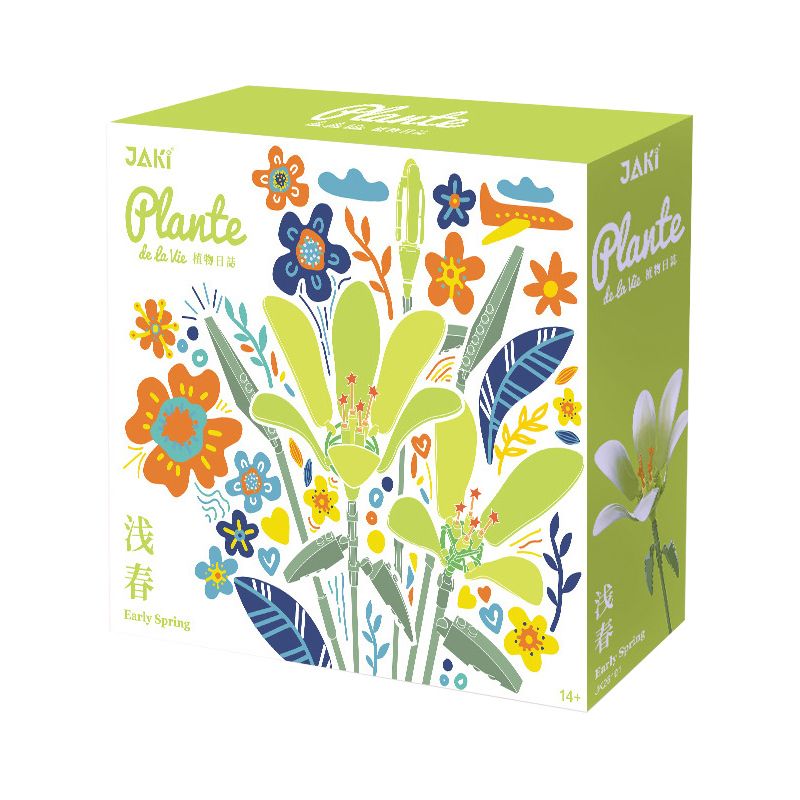 JAKI JK26101 26101 non  NHẬT KÝ THỰC VẬT LILY LIGHT SPRING bộ đồ chơi xếp lắp ráp ghép mô hình Flowers PLANTE EARLY SPRING Hoa