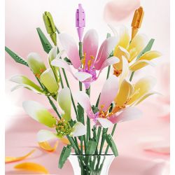 JAKI JK26101 26101 non  NHẬT KÝ THỰC VẬT LILY LIGHT SPRING bộ đồ chơi xếp lắp ráp ghép mô hình Flowers PLANTE EARLY SPRING Hoa