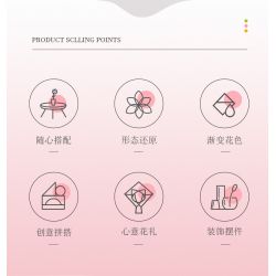 JAKI JK26101 26101 non  NHẬT KÝ THỰC VẬT LILY LIGHT SPRING bộ đồ chơi xếp lắp ráp ghép mô hình Flowers PLANTE EARLY SPRING Hoa