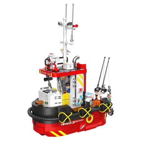 DECOOL BRICKCOOL 3909 non  THUYỀN ĐÁNH CÁ BIỂN ĐIỀU KHIỂN TỪ XA bộ đồ chơi xếp lắp ráp ghép mô hình VESSEL 648 khối