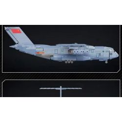 SHARP MODEL JIMU LIANGPIN 10305 non  BATTLE MADNESS MÁY BAY VẬN TẢI Y-20 bộ đồ chơi xếp lắp ráp ghép mô hình Military Army Quân Sự Bộ Đội 2250 khối