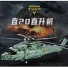 SHARP MODEL JIMU LIANGPIN 10300 non  WILD WAR TRỰC THĂNG HOẠT ĐỘNG TRÊN TÀU SÂN BAY PHIÊN BẢN Z-20 HNA bộ đồ chơi xếp lắp ráp ghép mô hình Military Army Quân Sự Bộ Đội 1834 khối