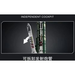 SHARP MODEL JIMU LIANGPIN 10306 non  CHIẾN TRANH HOANG DÃ TÊN LỬA ĐẠN ĐẠO DONGFENG-41 bộ đồ chơi xếp lắp ráp ghép mô hình Military Army DF-41 Quân Sự Bộ Đội 2299 khối