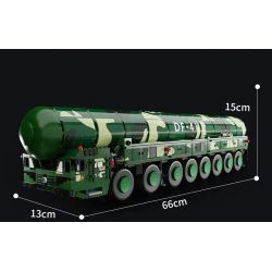 SHARP MODEL JIMU LIANGPIN 10306 non  CHIẾN TRANH HOANG DÃ TÊN LỬA ĐẠN ĐẠO DONGFENG-41 bộ đồ chơi xếp lắp ráp ghép mô hình Military Army DF-41 Quân Sự Bộ Đội 2299 khối