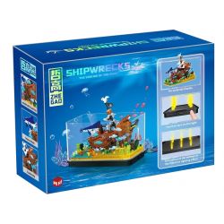 ZHEGAO 662002 non  ĐỨC MARIA THẦM LẶNG bộ đồ chơi xếp lắp ráp ghép mô hình Pirates Of The Caribbean SHIPWRECKS Cướp Biển Vùng Caribe 662 khối