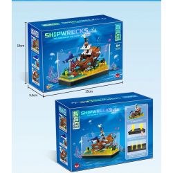 ZHEGAO 662002 non  ĐỨC MARIA THẦM LẶNG bộ đồ chơi xếp lắp ráp ghép mô hình Pirates Of The Caribbean SHIPWRECKS Cướp Biển Vùng Caribe 662 khối