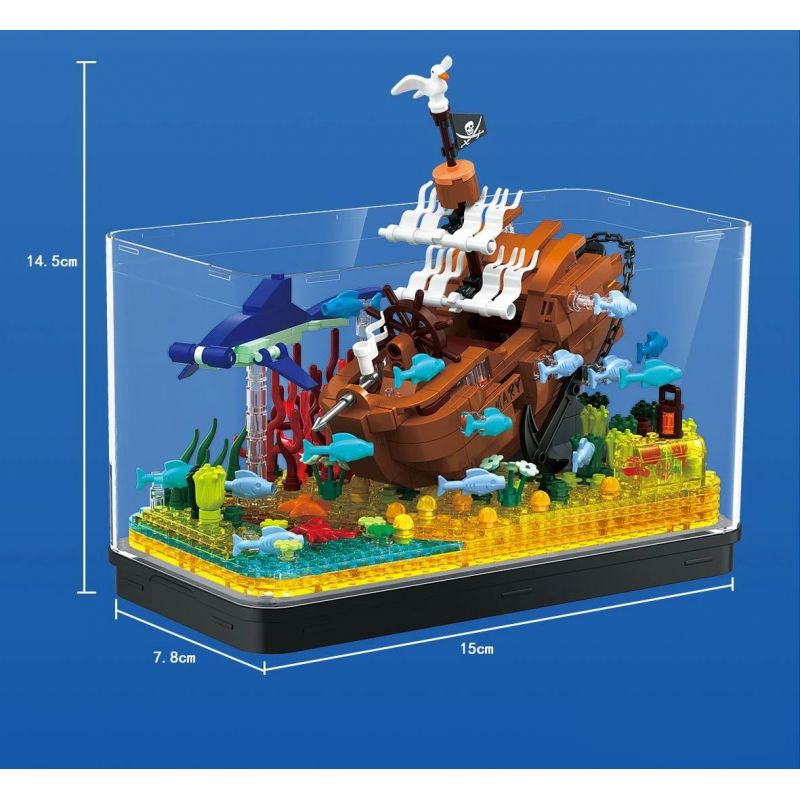 ZHEGAO 662002 non  ĐỨC MARIA THẦM LẶNG bộ đồ chơi xếp lắp ráp ghép mô hình Pirates Of The Caribbean SHIPWRECKS Cướp Biển Vùng Caribe 662 khối