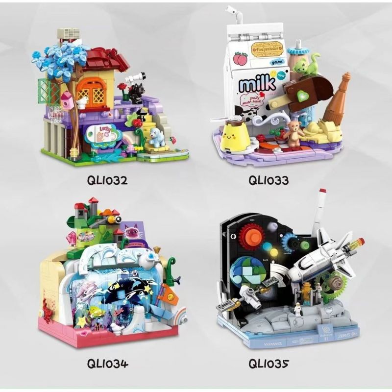 ZHEGAO QL1035 1035 non  NGƯỜI GIỮ BÚT VUI NHỘN VŨ TRỤ VÔ TẬN bộ đồ chơi xếp lắp ráp ghép mô hình Stationery 332 khối