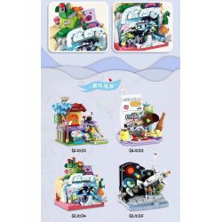 ZHEGAO QL1034 1034 non  NGƯỜI GIỮ BÚT THÚ VỊ GIẤC MƠ XANH bộ đồ chơi xếp lắp ráp ghép mô hình Stationery 306 khối