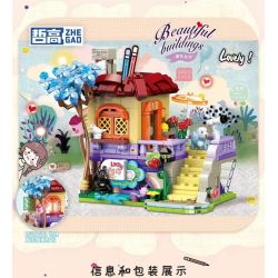 ZHEGAO QL1032 1032 non  NGƯỜI GIỮ BÚT VUI NHỘN NGÔI NHÀ MƠ ƯỚC bộ đồ chơi xếp lắp ráp ghép mô hình Stationery 364 khối