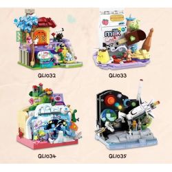 ZHEGAO QL1032 1032 non  NGƯỜI GIỮ BÚT VUI NHỘN NGÔI NHÀ MƠ ƯỚC bộ đồ chơi xếp lắp ráp ghép mô hình Stationery 364 khối