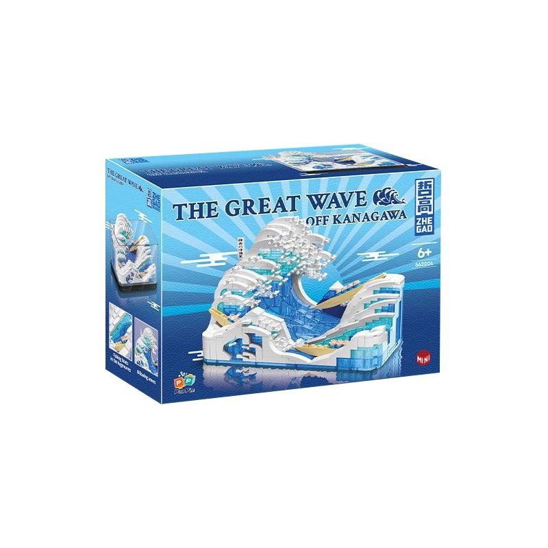 ZHEGAO 662004 non Lego LÀN SÓNG LỚN NGOÀI KHƠI KANAGAWA bộ đồ chơi xếp lắp ráp ghép mô hình Creator Expert THE GREAT WAVE OFF KANAGAWA Chuyên Gia Sáng Tạo 720 khối