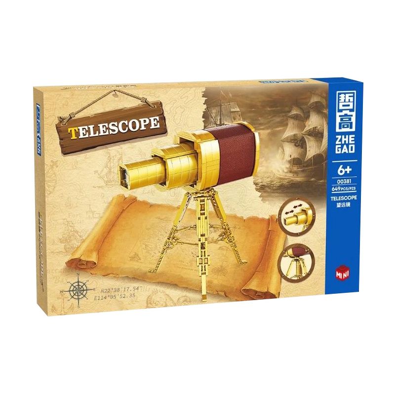 ZHEGAO 00381 non Lego KÍNH THIÊN VĂN bộ đồ chơi xếp lắp ráp ghép mô hình Creator Expert TELESCOPE Chuyên Gia Sáng Tạo 649 khối