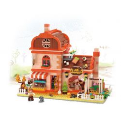 ZHEGAO 612004 non  XƯỞNG SÔ CÔ LA bộ đồ chơi xếp lắp ráp ghép mô hình Creator CHOCOLATE WORKSHOP Sáng Tạo 1324 khối