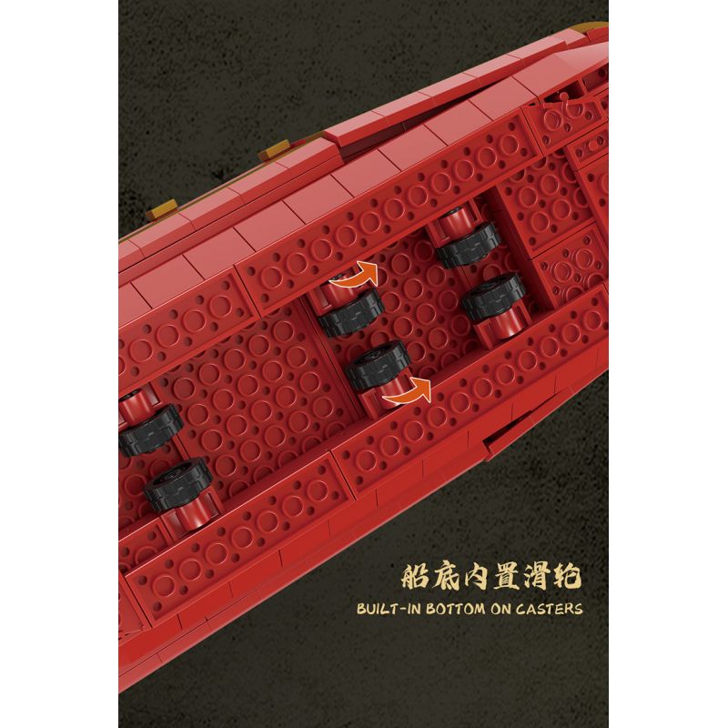 FORANGE FC6007 6007 non  THUYỀN JUFULONG bộ đồ chơi xếp lắp ráp ghép mô hình Creator Expert DRAGON BOAT Chuyên Gia Sáng Tạo 2207 khối