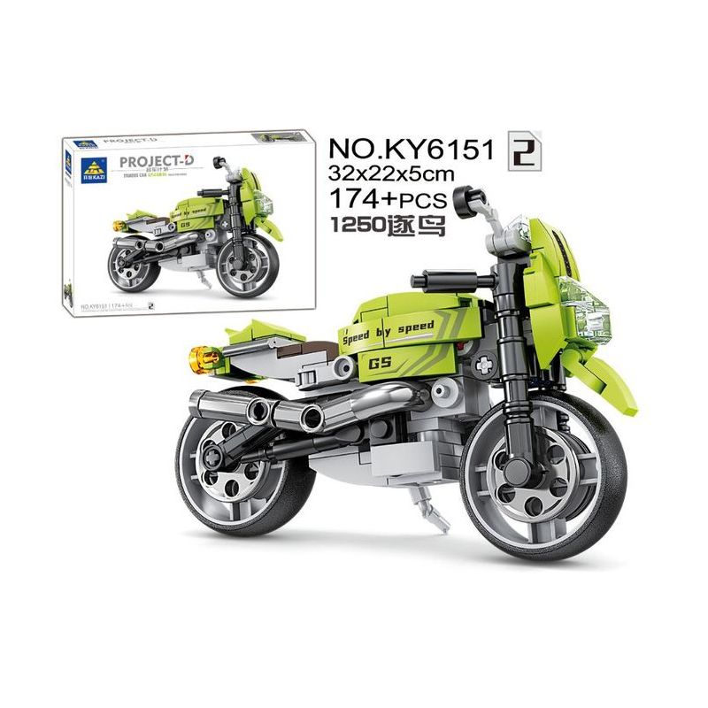 Kazi KY6151-2 6151-2 non Lego GÓI XE CAO CẤP 1250 SUINIAO bộ đồ chơi xếp lắp ráp ghép mô hình Model Team PROJECT-D Mô Hình Hiện Đại 174 khối