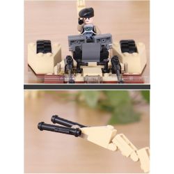 GUDI 8213 non  XE PHÁO BỌ CẠP 4 BÁNH bộ đồ chơi xếp lắp ráp ghép mô hình Earth Border Biến Giới Trái Đất 224 khối