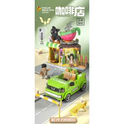 PanlosBrick 685002 Panlos Brick 685002 non  QUÁN CÀ PHÊ WULING HONGGUANG MINIEV MUI TRẦN bộ đồ chơi xếp lắp ráp ghép mô hình COFFEE SHOP 446 khối