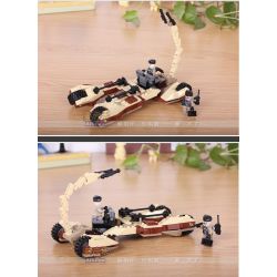 GUDI 8213 non  XE PHÁO BỌ CẠP 4 BÁNH bộ đồ chơi xếp lắp ráp ghép mô hình Earth Border Biến Giới Trái Đất 224 khối