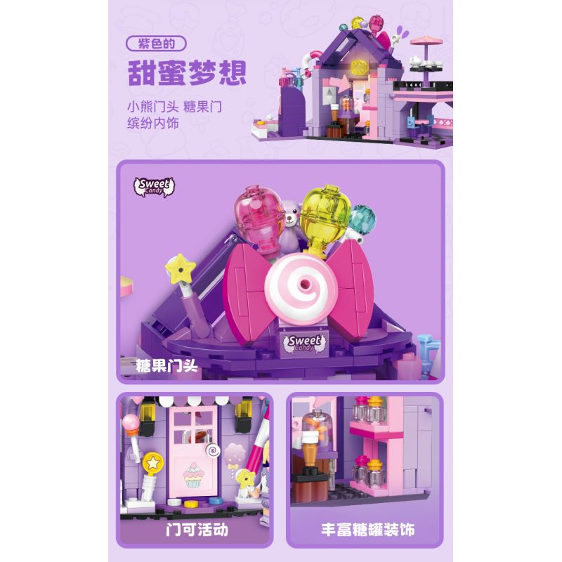 TOP TOY TC2012 2012 non  THƯỞNG THỨC LOẠT CẢNH ĐƯỜNG PHỐ TUYỆT VỜI QUQI BANGBANG HOUSE bộ đồ chơi xếp lắp ráp ghép mô hình Girl LILLIPOP HOUSE Con Gái