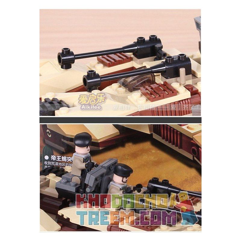 GUDI 8213 non  XE PHÁO BỌ CẠP 4 BÁNH bộ đồ chơi xếp lắp ráp ghép mô hình Earth Border Biến Giới Trái Đất 224 khối