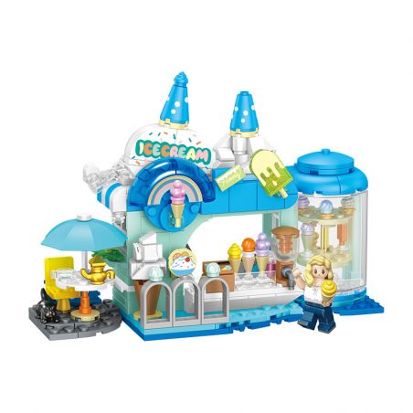 TOP TOY TC2011 2011 non  THƯỞNG THỨC LOẠT CẢNH ĐƯỜNG PHỐ TUYỆT ĐẸP MIAOMIAO SHAVED ICE HOUSE bộ đồ chơi xếp lắp ráp ghép mô hình Girl MIAO ICE HOUSE Con Gái