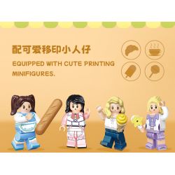 TOP TOY TC2011 2011 non  THƯỞNG THỨC LOẠT CẢNH ĐƯỜNG PHỐ TUYỆT ĐẸP MIAOMIAO SHAVED ICE HOUSE bộ đồ chơi xếp lắp ráp ghép mô hình Girl MIAO ICE HOUSE Con Gái