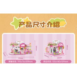 TOP TOY TC2011 2011 non  THƯỞNG THỨC LOẠT CẢNH ĐƯỜNG PHỐ TUYỆT ĐẸP MIAOMIAO SHAVED ICE HOUSE bộ đồ chơi xếp lắp ráp ghép mô hình Girl MIAO ICE HOUSE Con Gái