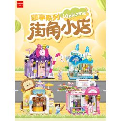 TOP TOY TC2010 2010 non  THƯỞNG THỨC LOẠT CẢNH ĐƯỜNG PHỐ TUYỆT ĐẸP QUÁN CÀ PHÊ HUAMAN bộ đồ chơi xếp lắp ráp ghép mô hình Girl FLOWER CAFE Con Gái