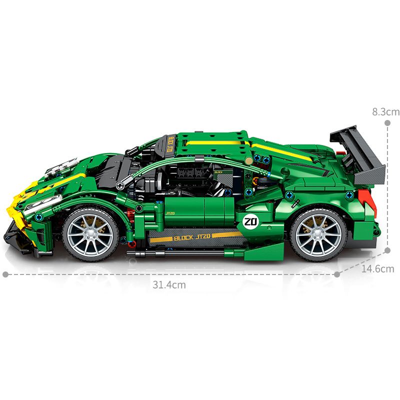 SEMBO 701921 non  ĐỔI ĐIỆN XE THỂ THAO QUÁI VẬT MÀU XANH LÁ CÂY tỷ lệ 1:14 bộ đồ chơi xếp lắp ráp ghép mô hình  Kỹ Thuật Công Nghệ Cao Mô Hình Phương Tiện 1069 khối